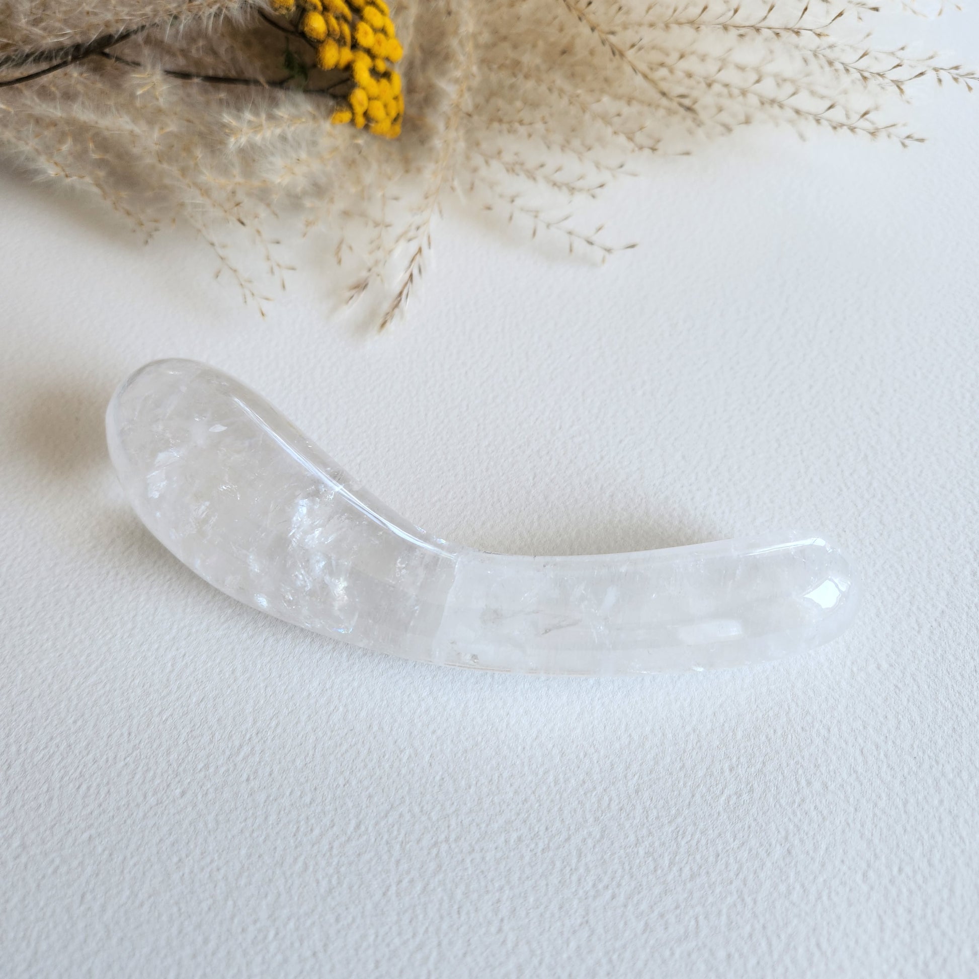 Crystal dildo white quartz for amazing sensation