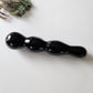 Black obsidian crystal wand dildo for energy healing and spiritual practices