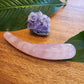 Crystal Wand Yoni Curved Rose Quartz in a Crescent shape