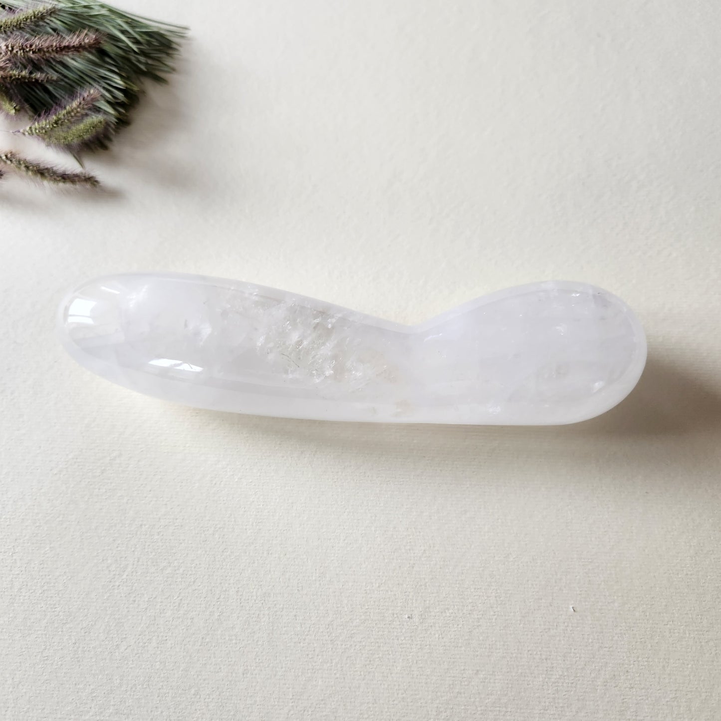 Crystal Wand Yoni Large Curved clear quartz for great sensation - Dildo - Sex toy wand