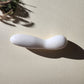 Unique white jade crystal wand sex toy dildo with large curved shape