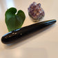 Crystal Wand Yoni in a slim straight shape in a Black Obsidian color for sex anal to reach the G-Spot