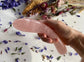 Crystal Wand Yoni dual sized curved shape Rose Quartz for anal pleasure